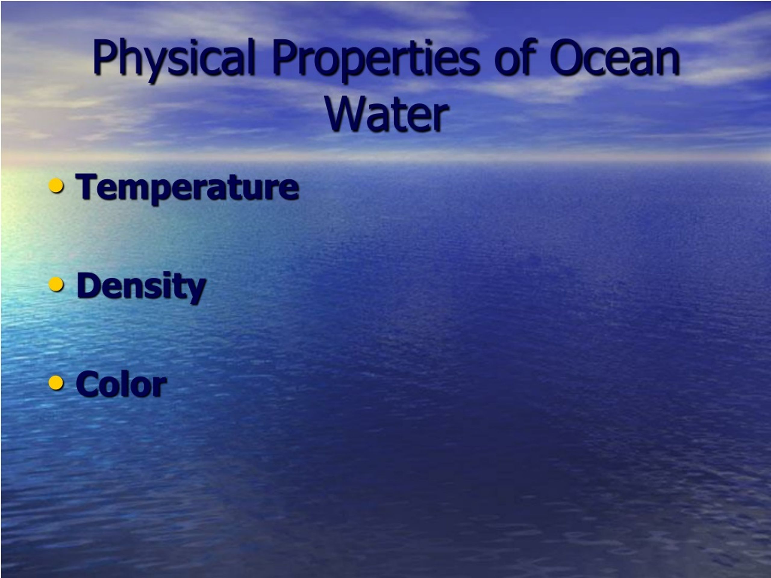 density of sea water