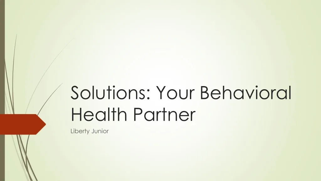solutions your behavioral health partner n.