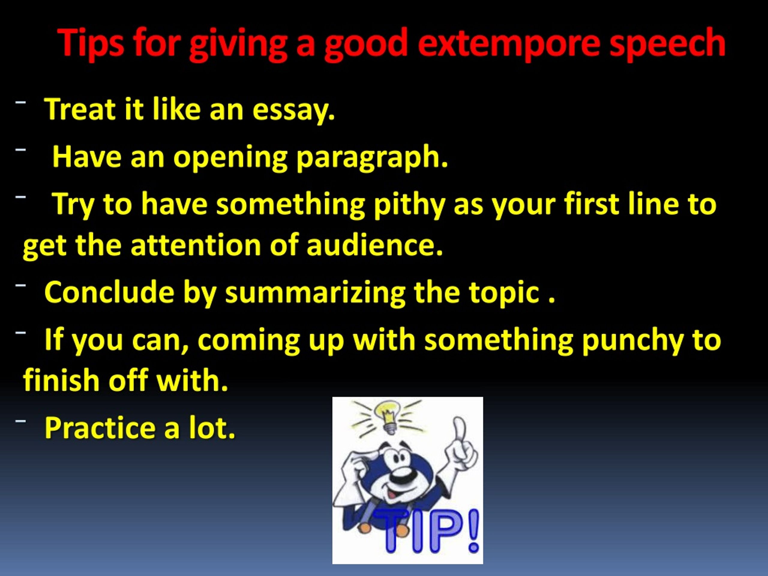best extempore topics