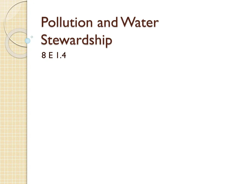 pollution and water stewardship n.
