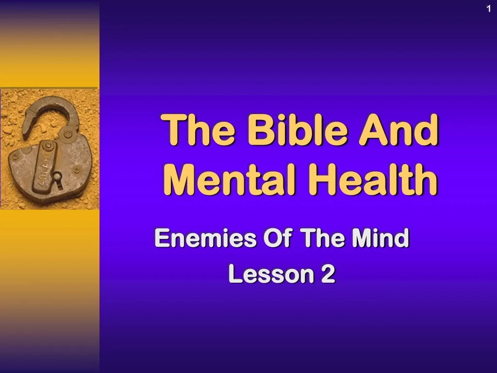 the bible and mental health n.