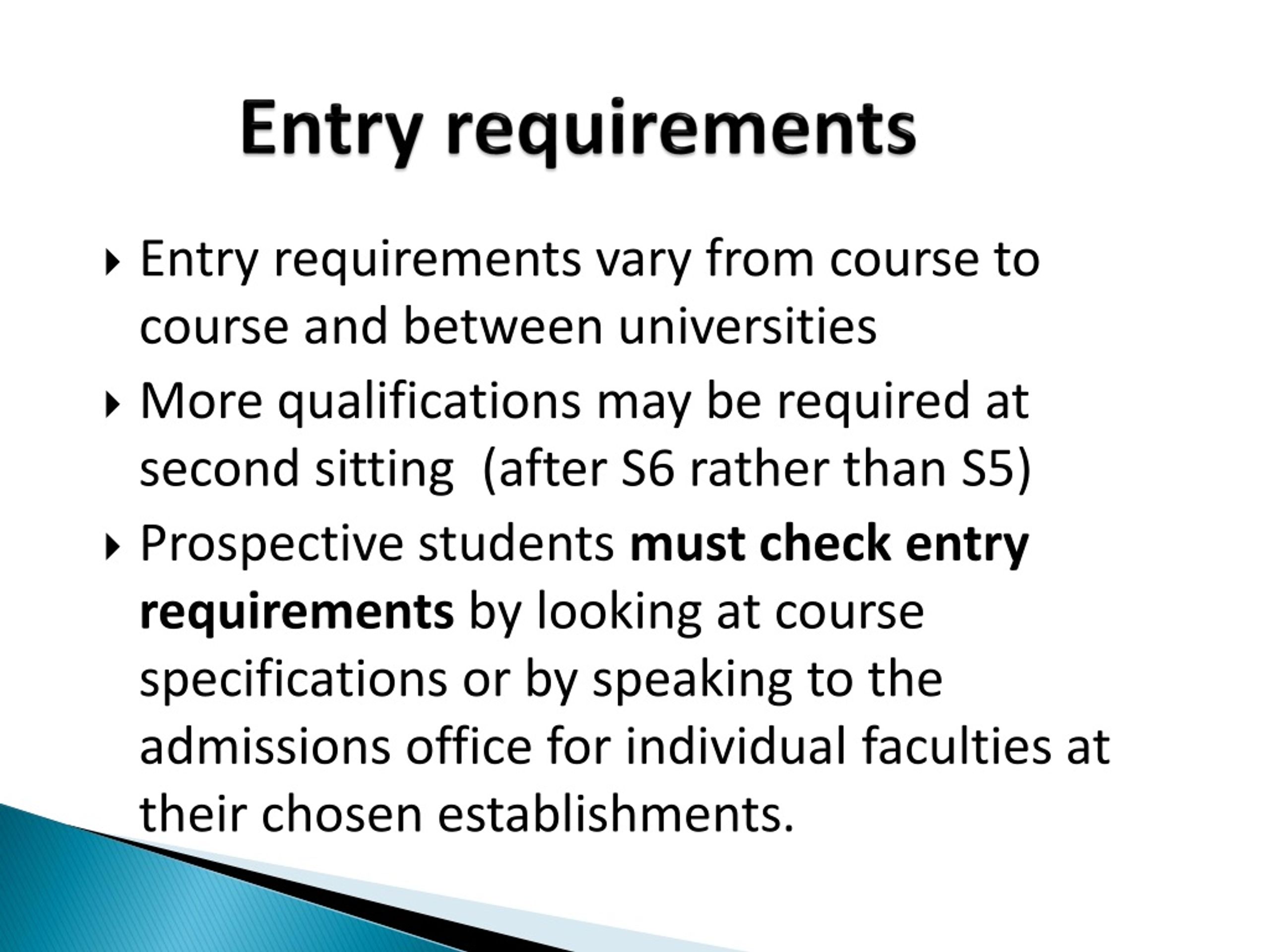 Enter requirements