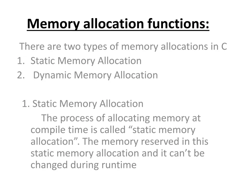 allocation meaning memory