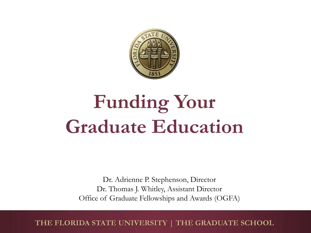 PPT - Funding Your Graduate Education PowerPoint Presentation, Free ...