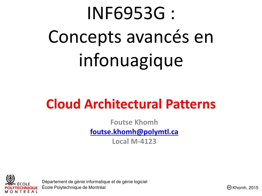 inf6953g concepts avanc s en infonuagique c loud architectural patterns n.