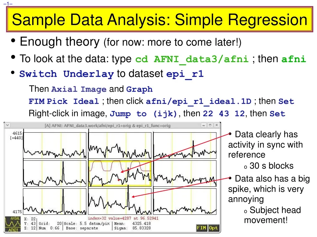 sample data analysis simple regression n.