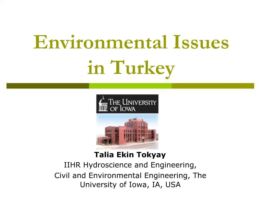 PPT Environmental Issues in Turkey PowerPoint Presentation, free