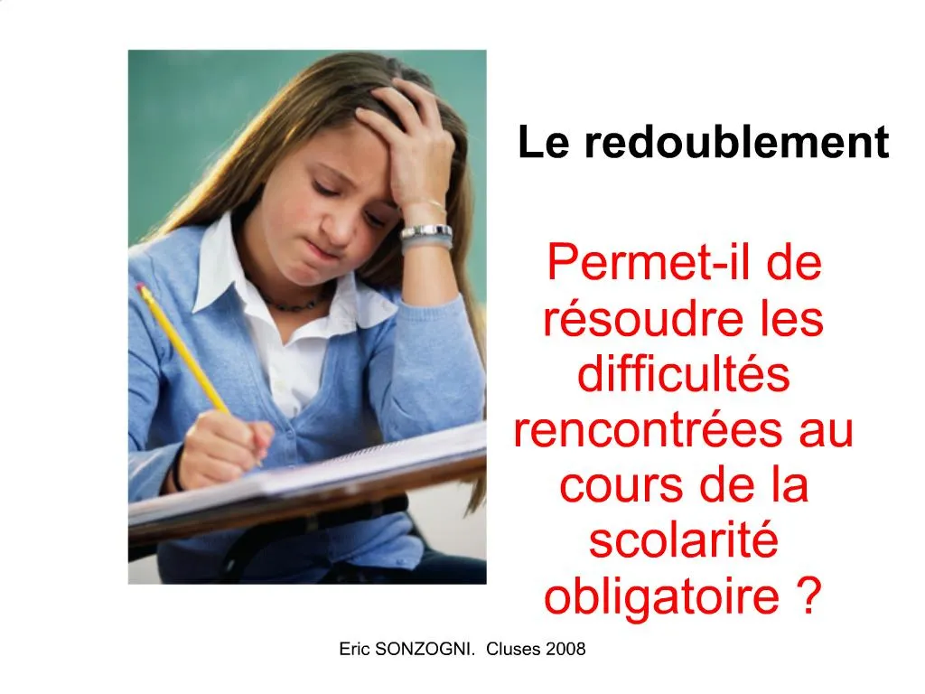 PPT - Le Redoublement PowerPoint Presentation, Free Download - ID:523355