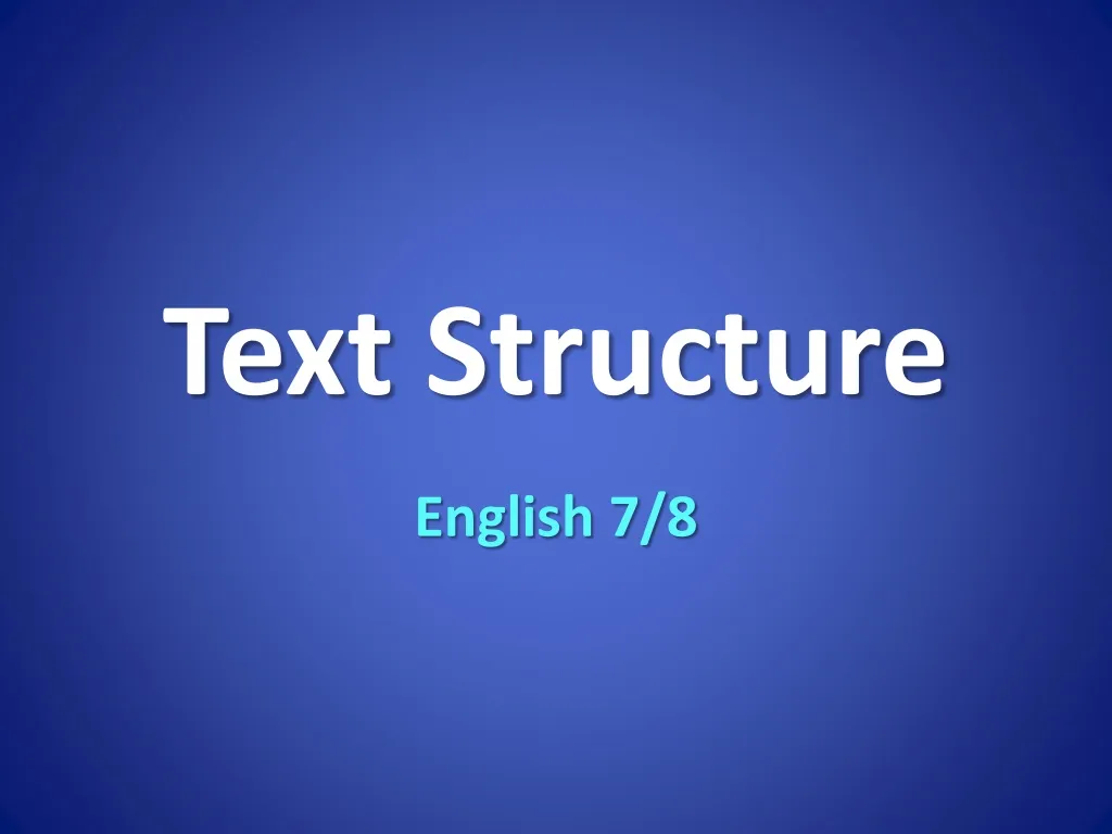 text structure n.
