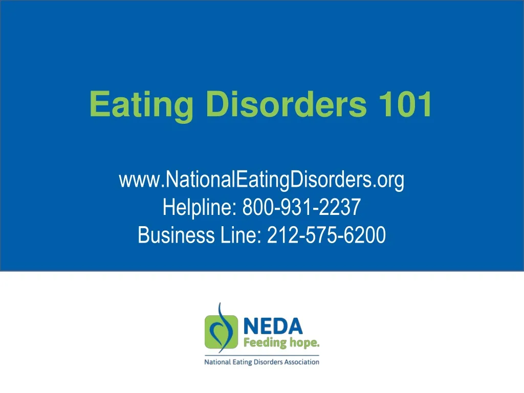 eating disorders 101 n.