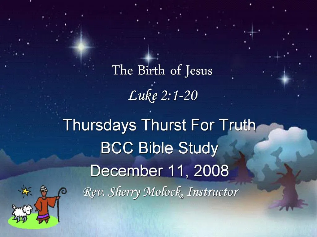 PPT - The Birth Of Jesus Luke 2:1-20 PowerPoint Presentation, Free ...