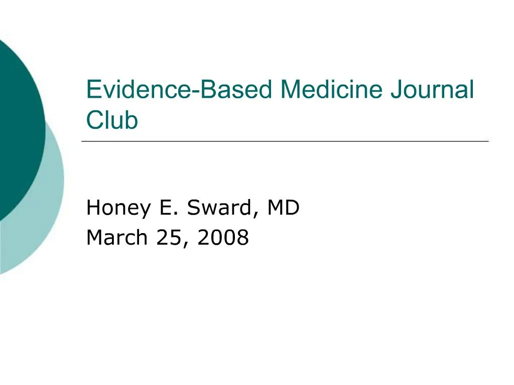 journal club presentation topics in medicine