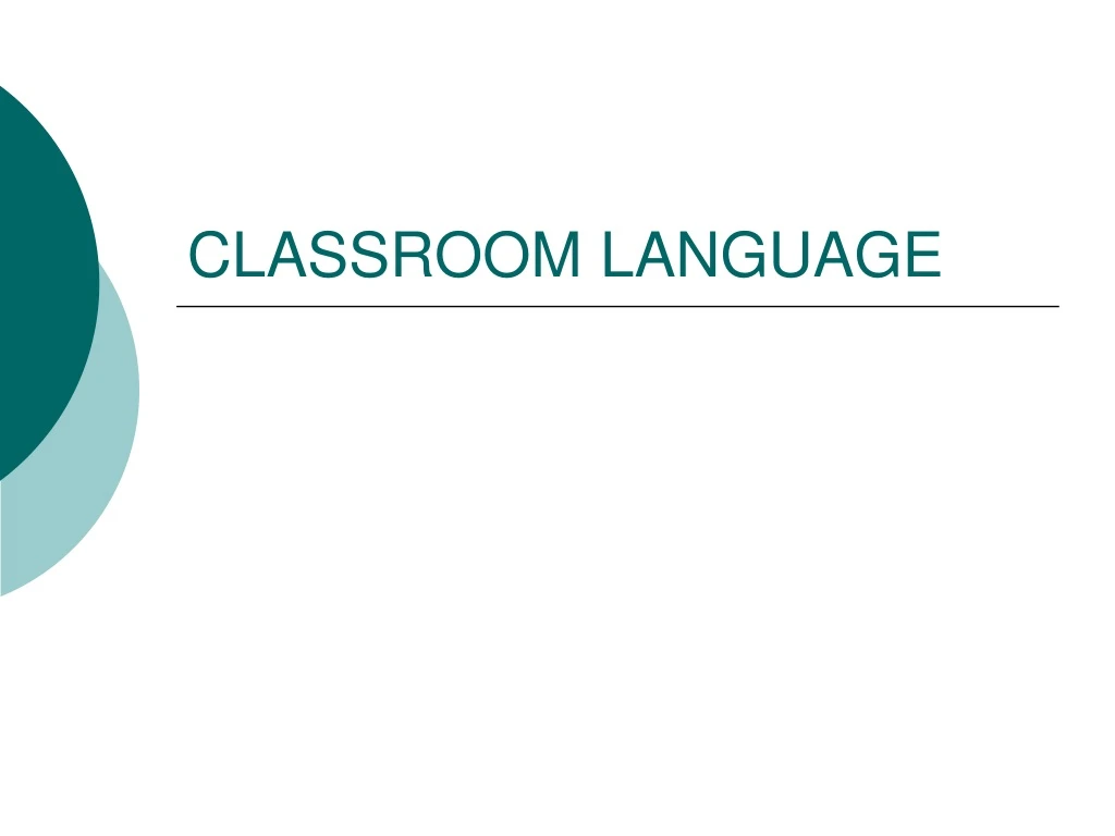 classroom language n.