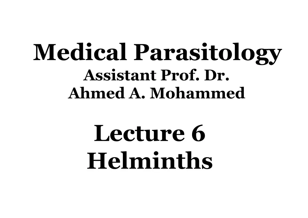 medical parasitology assistant prof dr ahmed n.