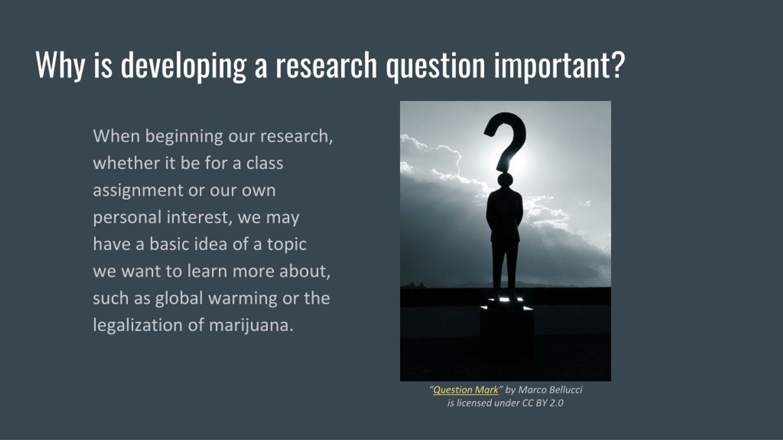 a research question becomes significant when