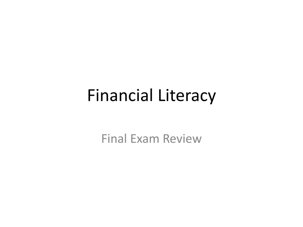financial literacy n.