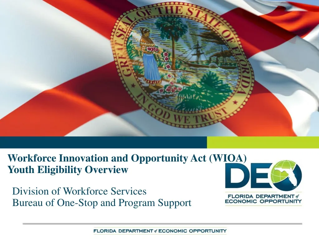 PPT - Workforce Innovation And Opportunity Act (WIOA) Youth Eligibility ...