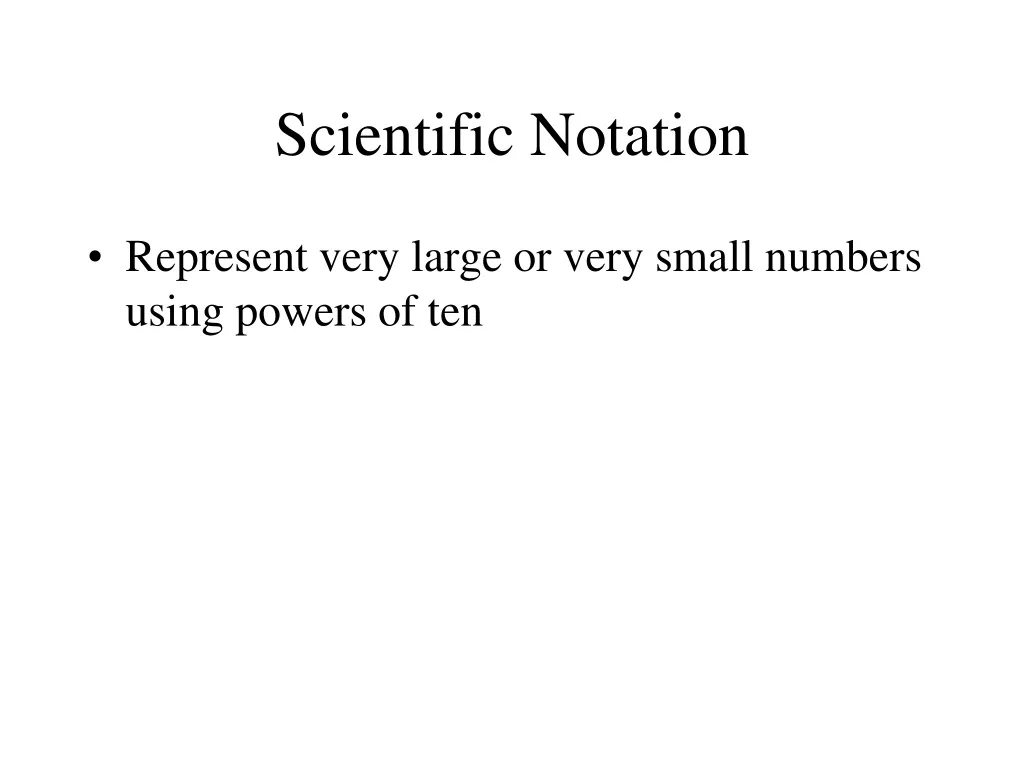 scientific notation n.