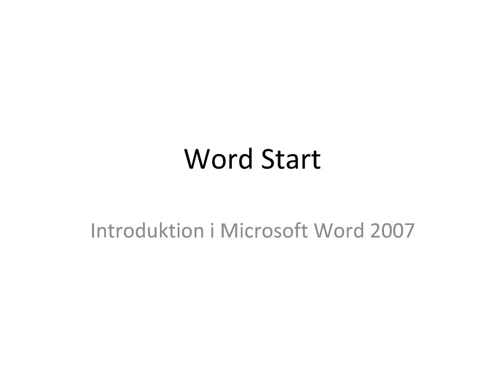 PPT Word Start PowerPoint Presentation Free Download ID 540871
