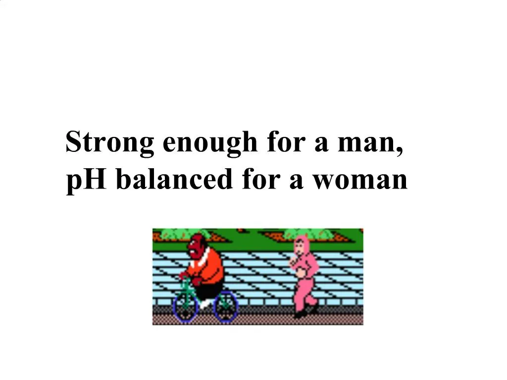 PPT Strong enough for a man, pH balanced for a woman PowerPoint