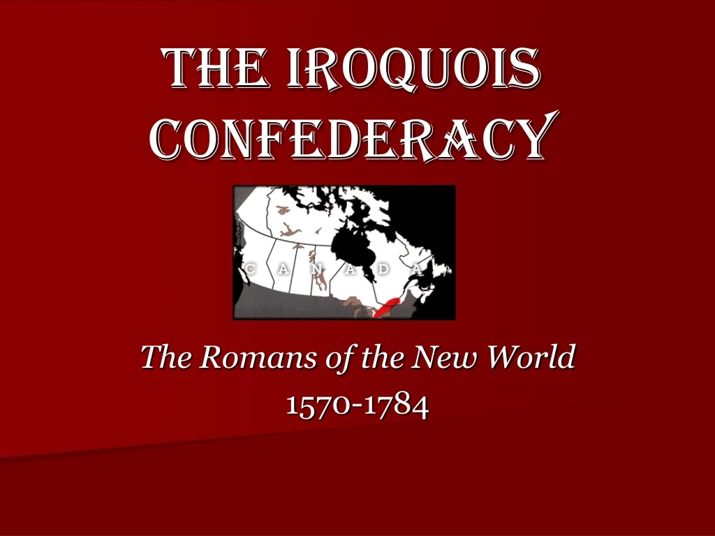 the iroquois confederacy n.