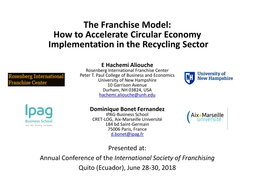 the franchise model how to accelerate circular n.