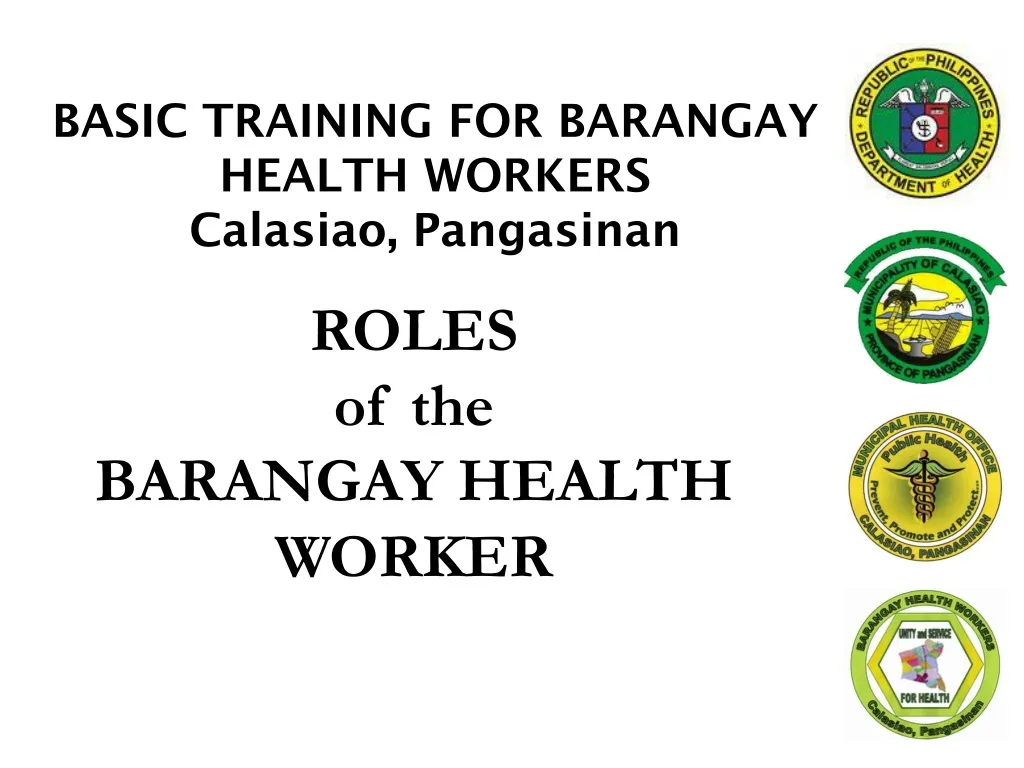 Barangay Health Worker Job Description