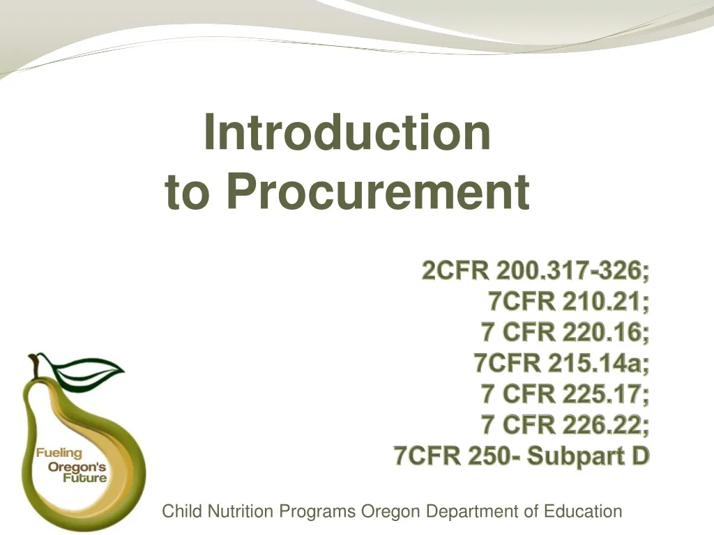 introduction to procurement n.