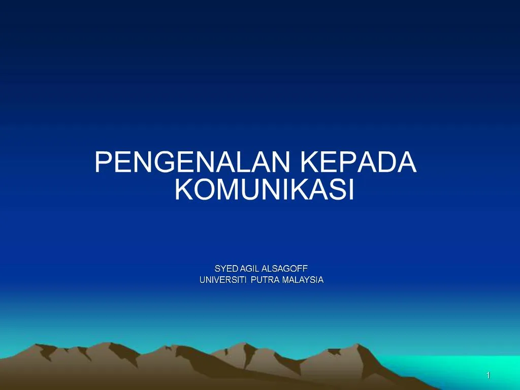 PPT - PENGENALAN KEPADA KOMUNIKASI PowerPoint Presentation, Free ...