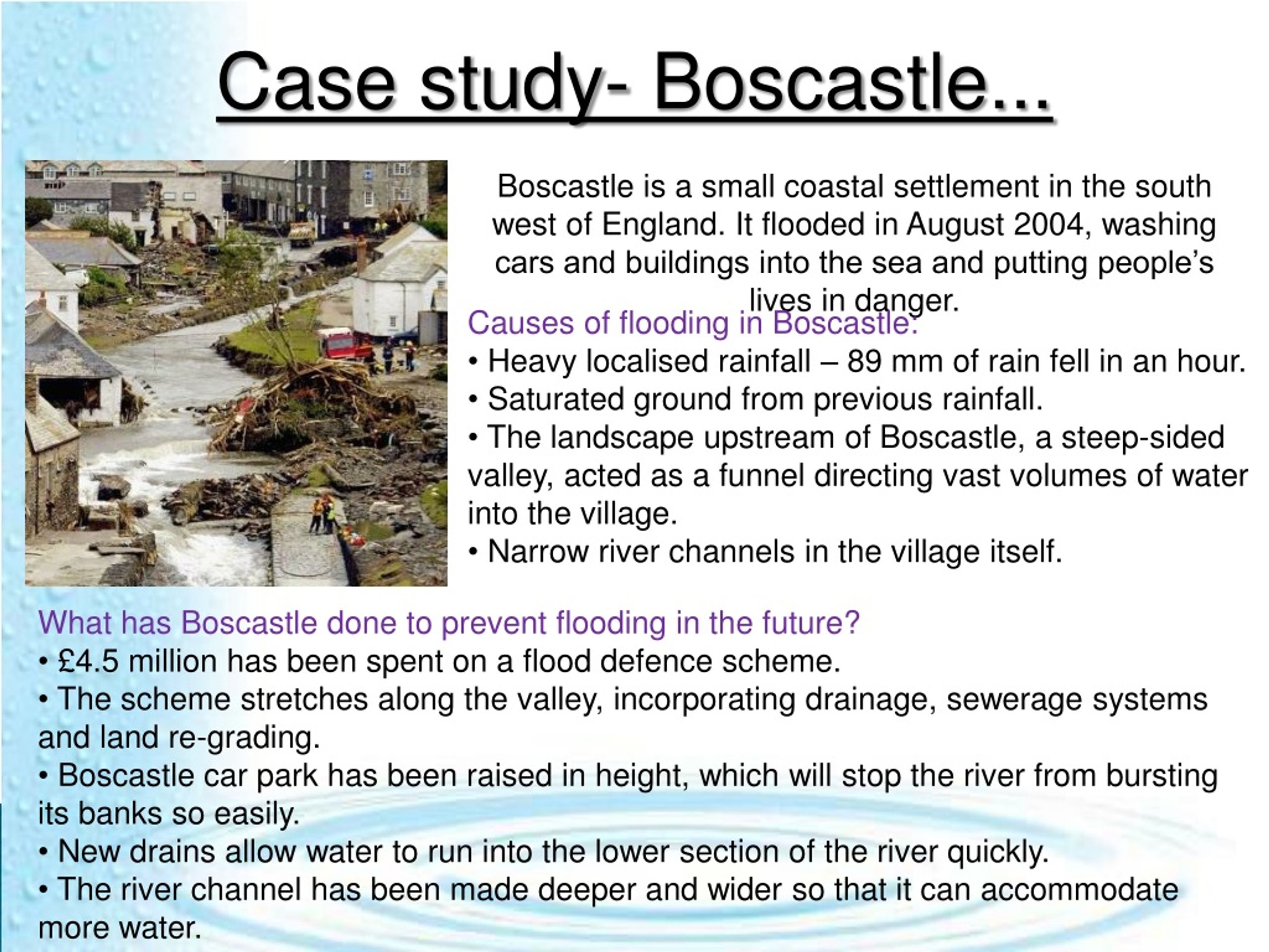 boscastle case study sheet