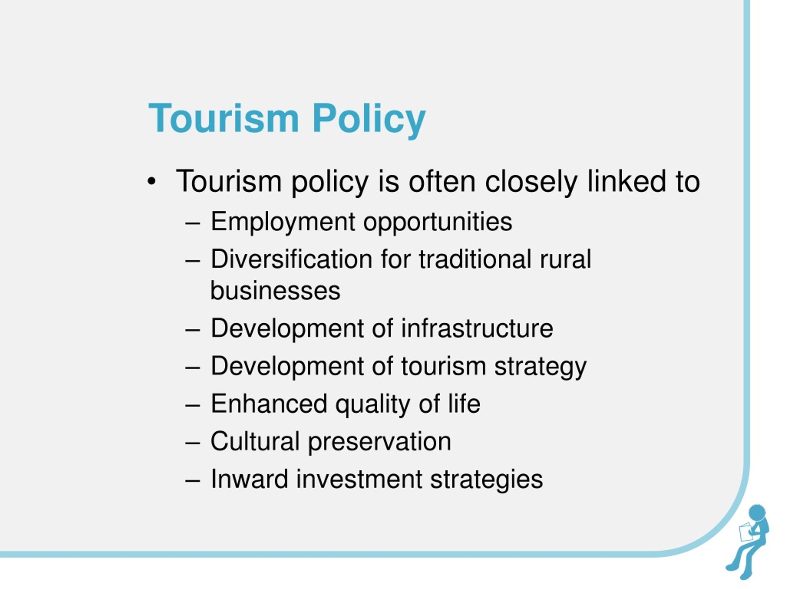 what is tourism policy and planning