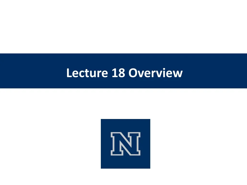 lecture 18 overview n.