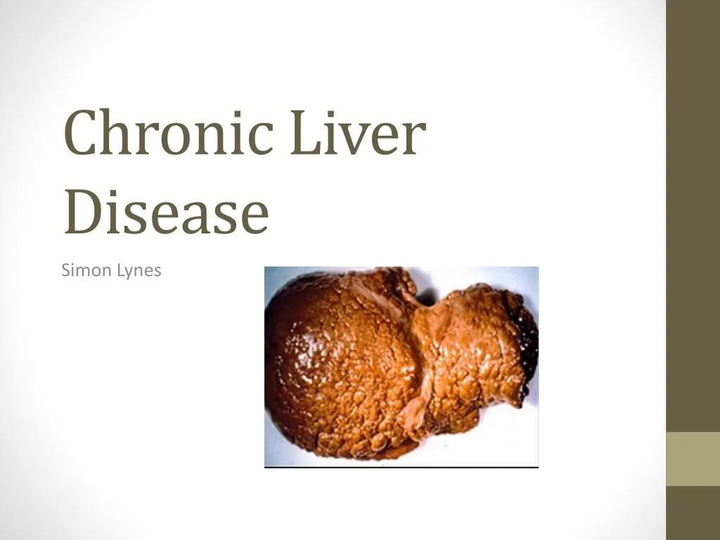 Forms Of Chronic Liver Disease