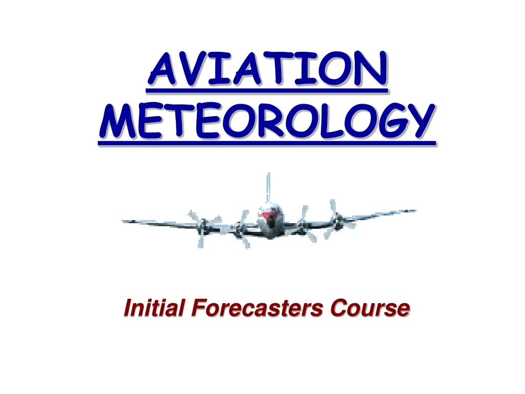 aviation meteorology n.