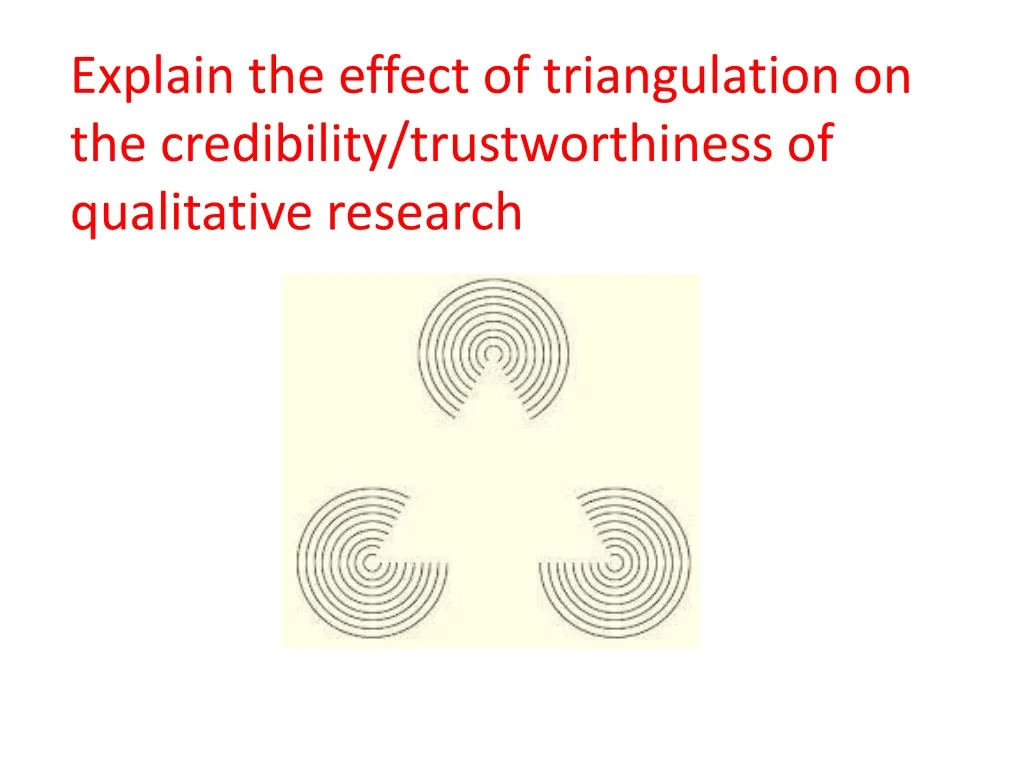 PPT - Explain the effect of triangulation on the credibility ...