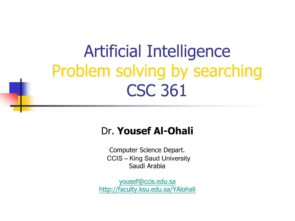 general problem solving in artificial intelligence ppt