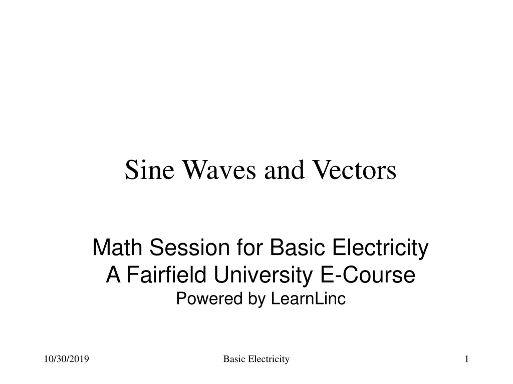sine waves and vectors n.