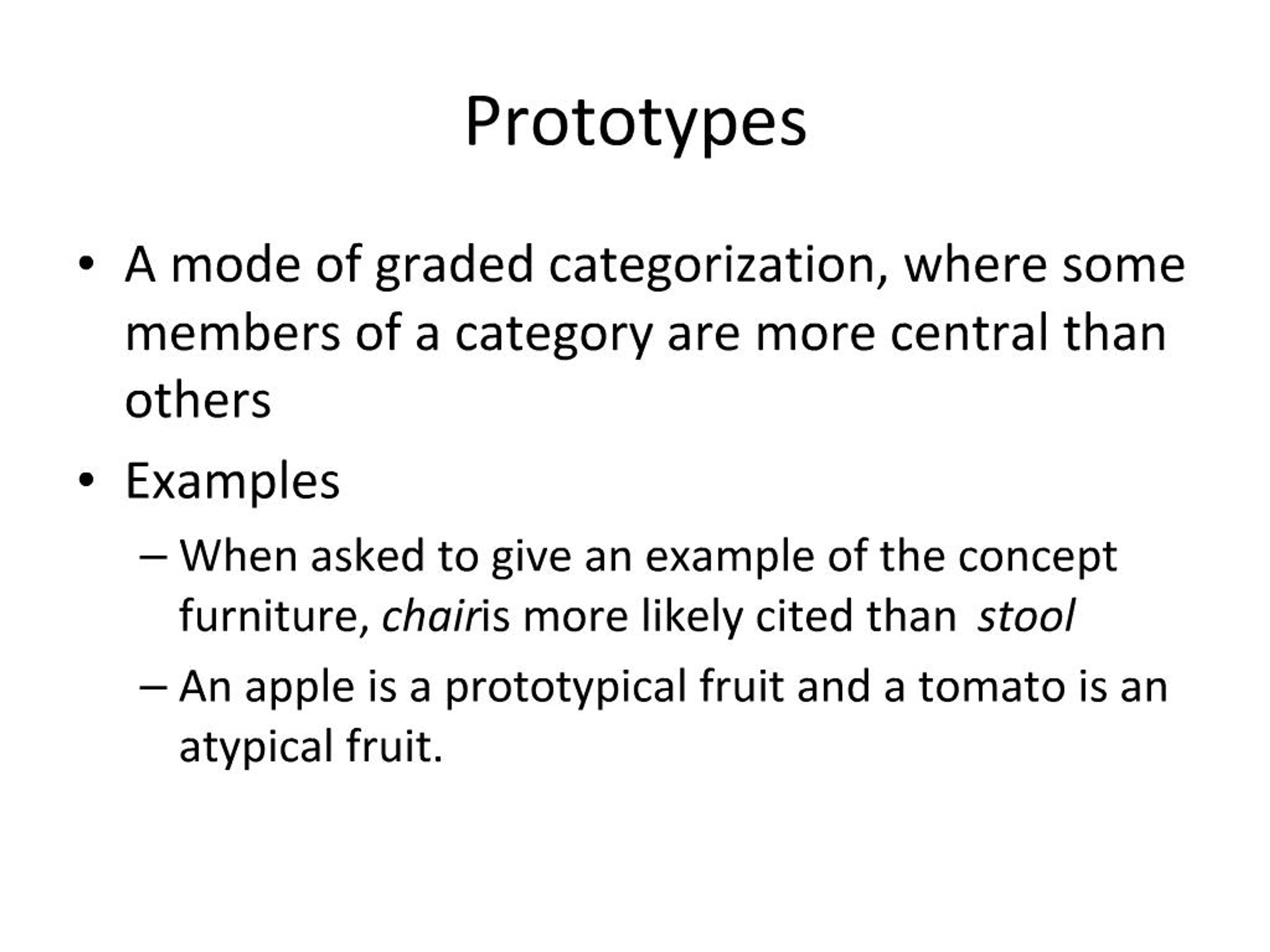 prototype psychology definition