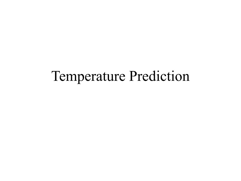 temperature prediction n.