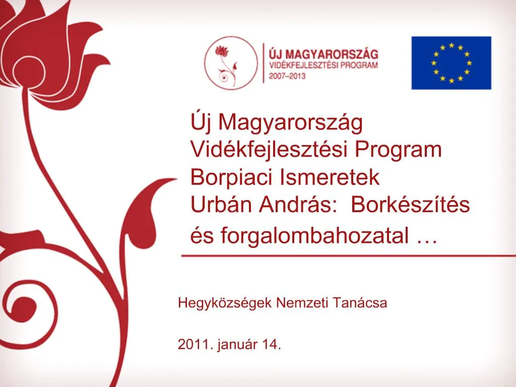 PPT - J Magyarorsz G Vid Kfejleszt Si Program Borpiaci Ismeretek Urb N ...