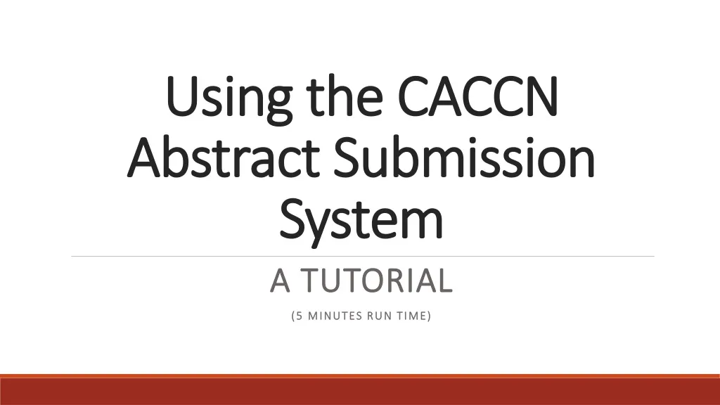 using the caccn abstract submission system n.