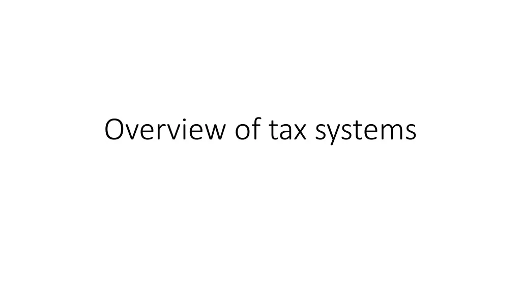 overview of tax systems n.