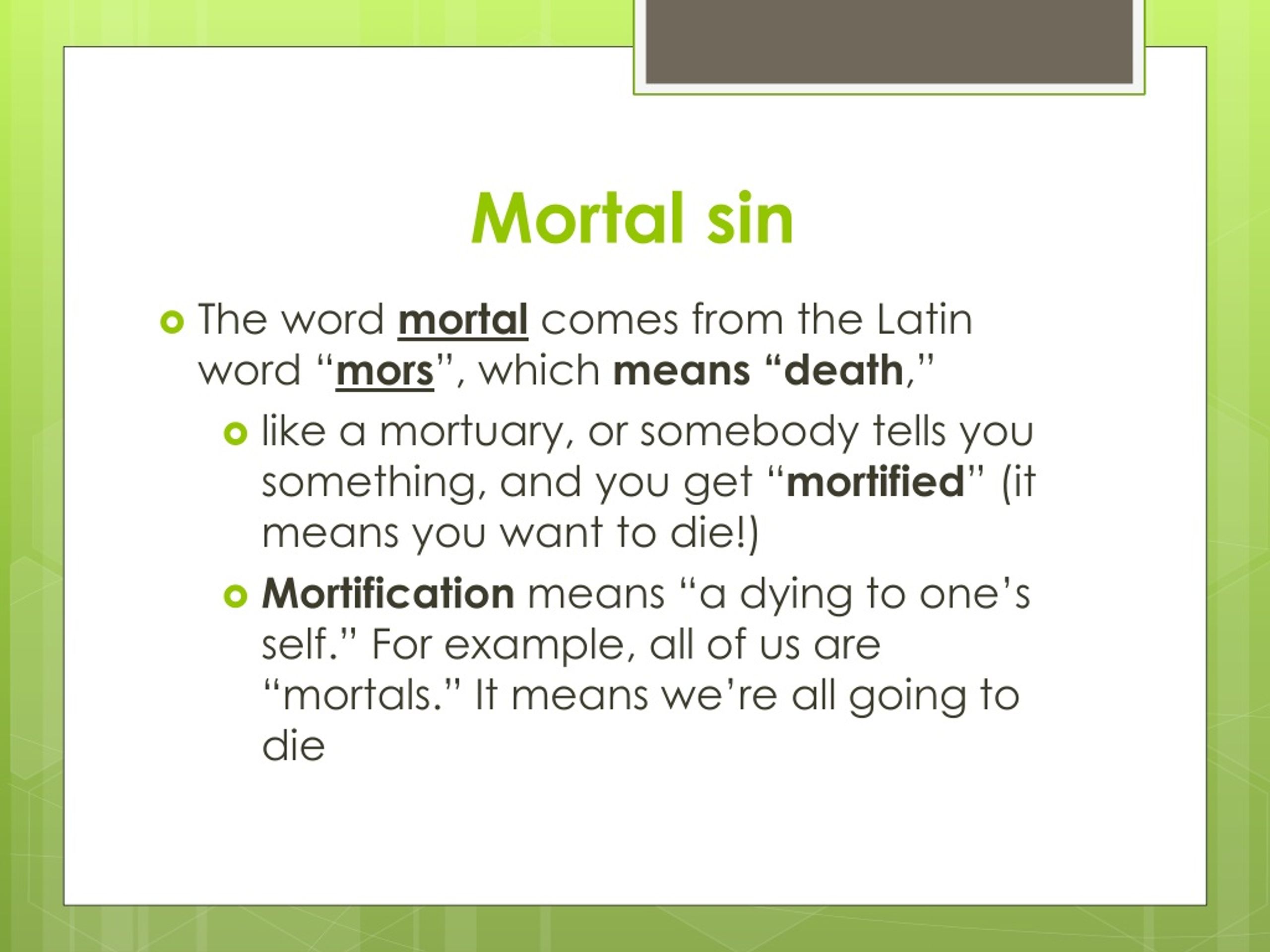 PPT Class 8 Sin And Morality PowerPoint Presentation Free Download 