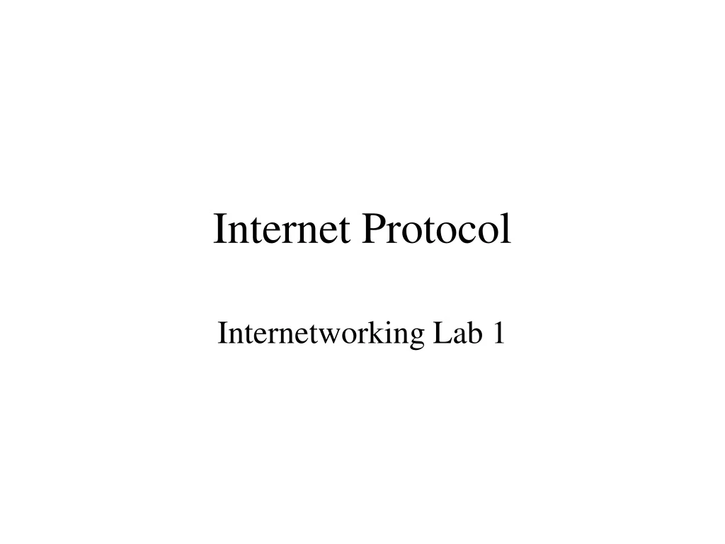 internet protocol n.