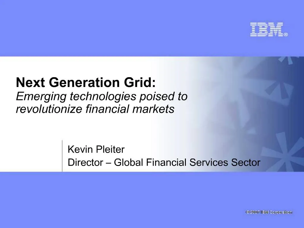 Ppt Next Generation Grid Emerging Technologies Poised To