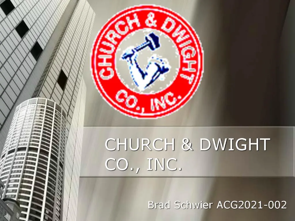 church & dwight presentation