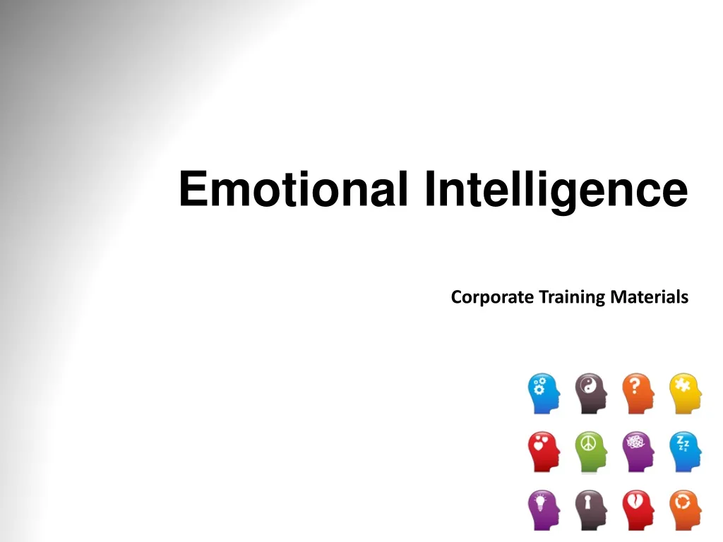 PPT - Emotional Intelligence Corporate Training Materials PowerPoint ...