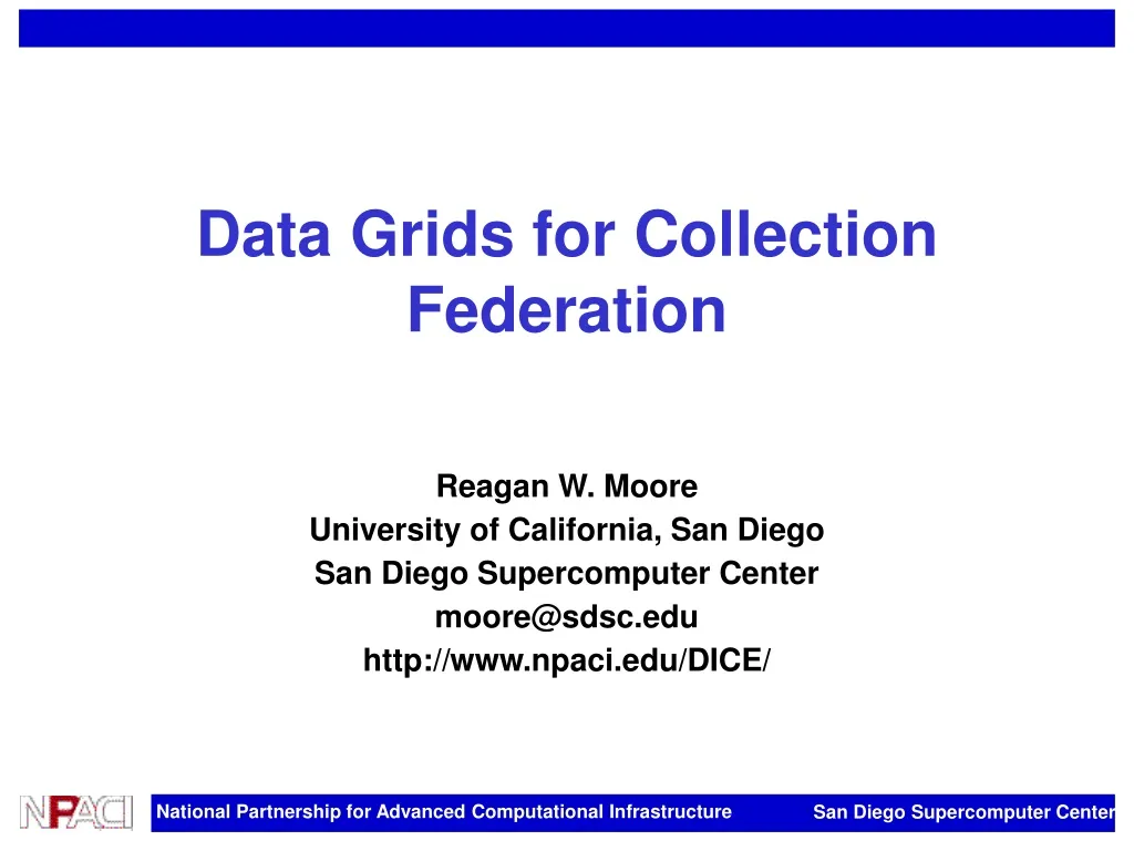 data grids for collection federation reagan n.