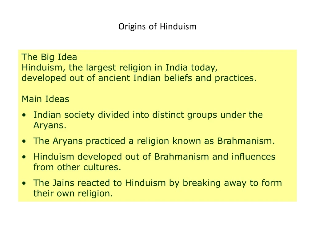 PPT - Origins of Hinduism PowerPoint Presentation, free download - ID:56509