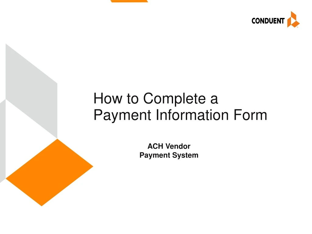 how to complete a payment information form n.